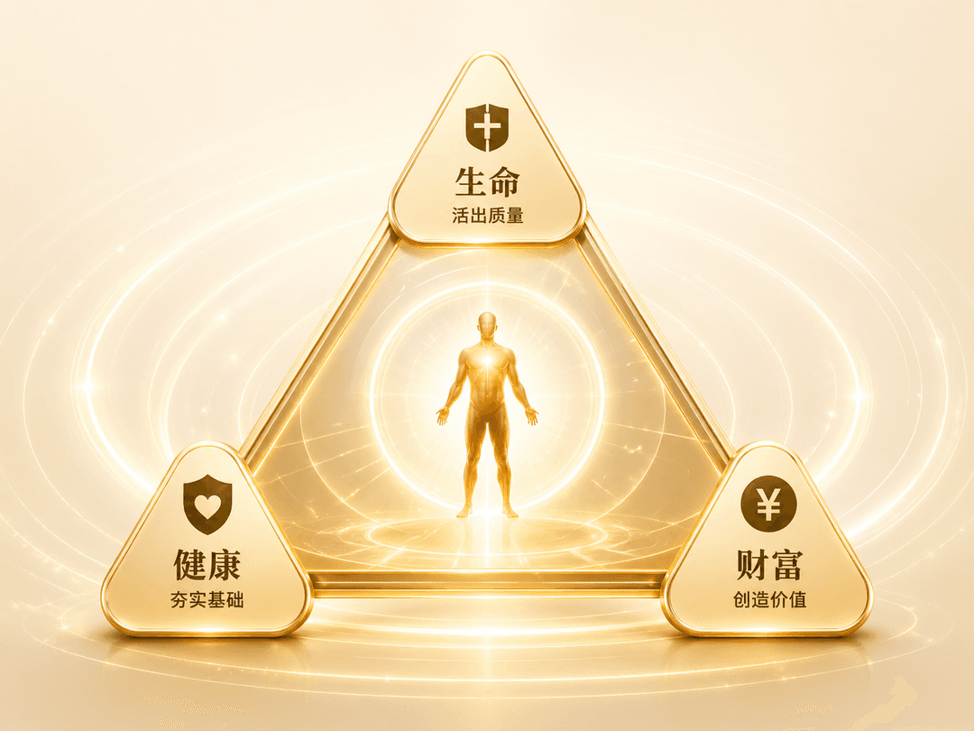 生命健康财富三角